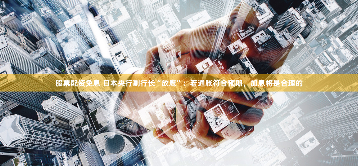 股票配资免息 日本央行副行长“放鹰”：若通胀符合预期，加息将是合理的
